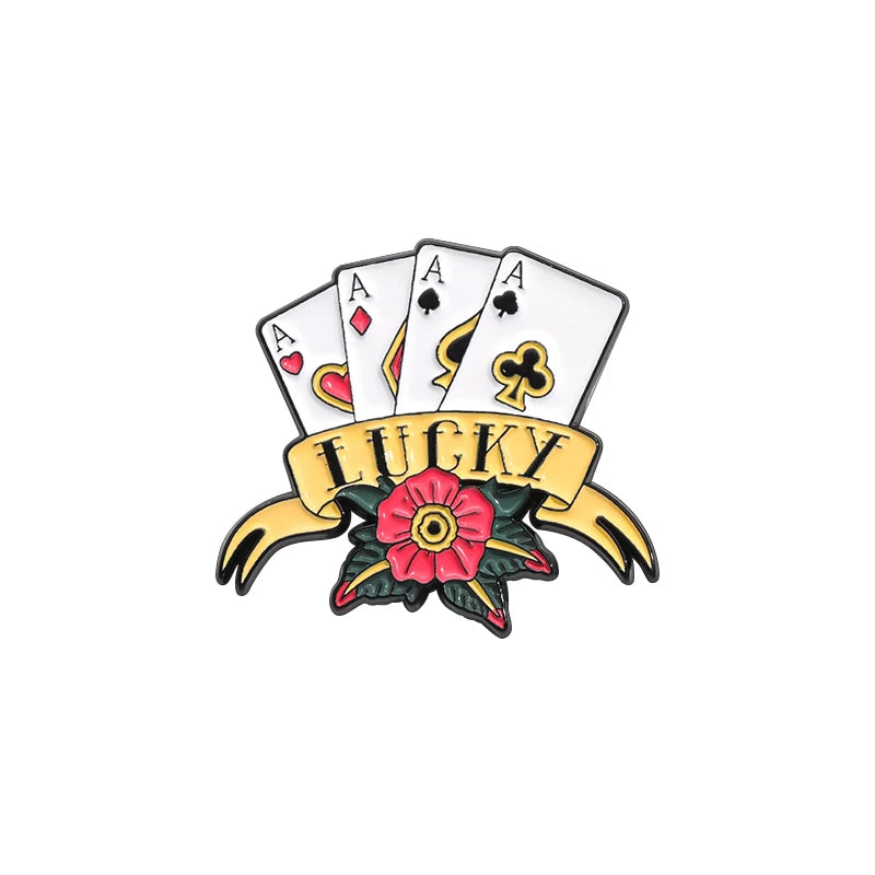 Playing Card Suit Enamel Pins