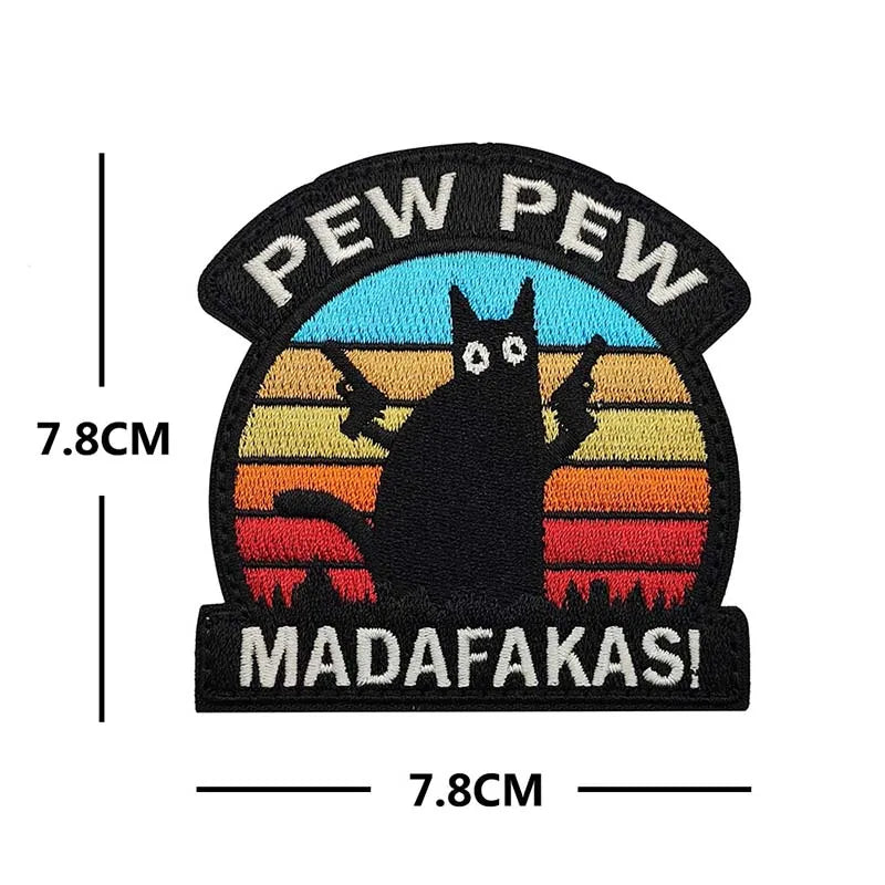 PEW Madafakas Funny Cat Patches
