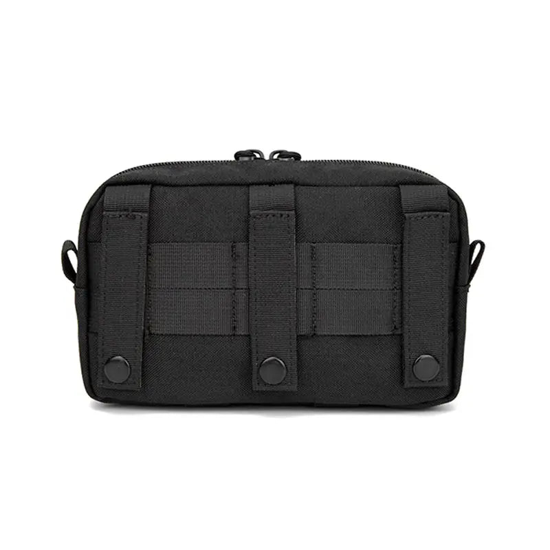 Rear of the MOLLE admin pouch showing three snap-fastened attachment straps