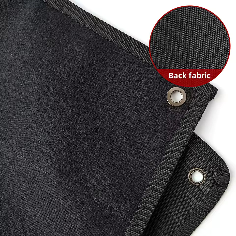 Velcro patch display board with size dimensions shown