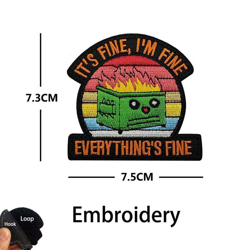 This Is Fine Dog & Cat Morale Patches