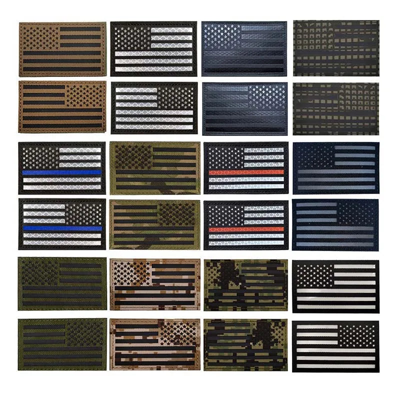 IR Reflective US Flag Patch 8 x 5 cm
