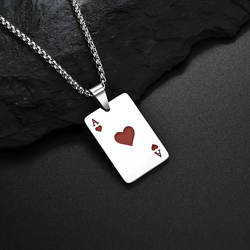 Ace of Spades Pendant Necklace