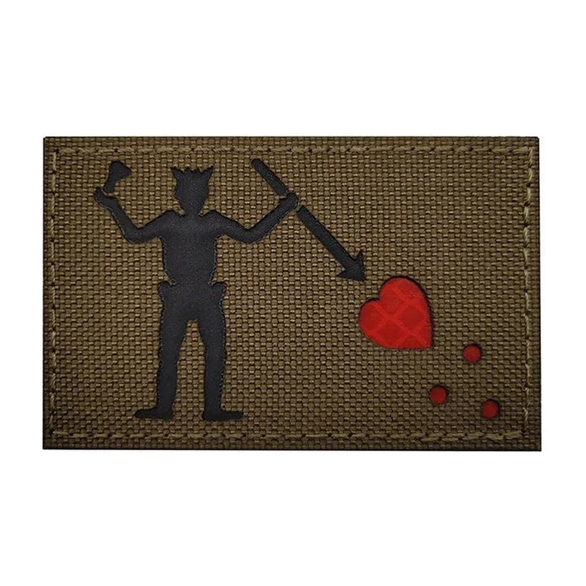 Blackbeard flag patch, coyote with IR-reflective face