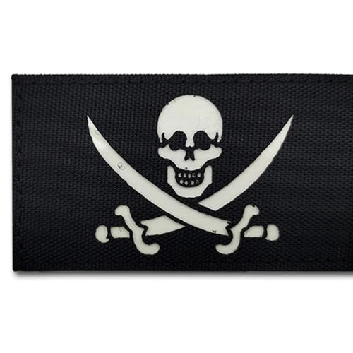 Jolly Roger patch, black, Calico Jack skull and crossed sabres
