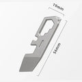 Titanium pry bar, 56 x 19 mm, flat with hex opening and cm scale